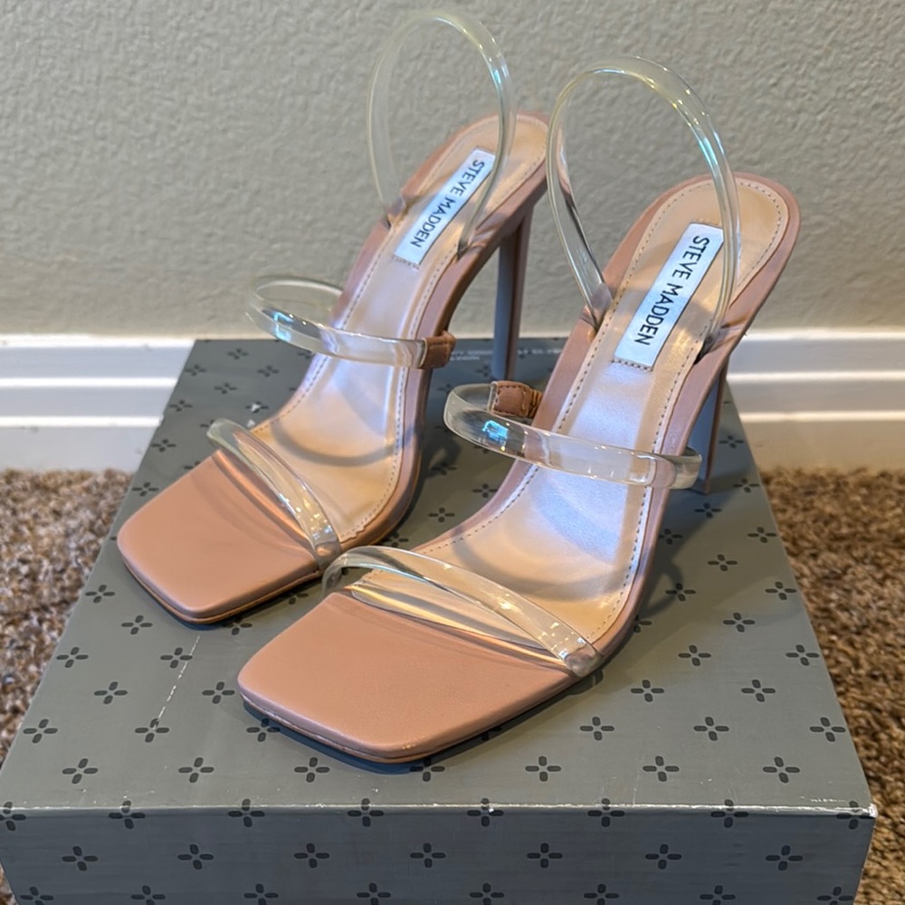 Steve Madden Clear Strap Heels - Brand New
